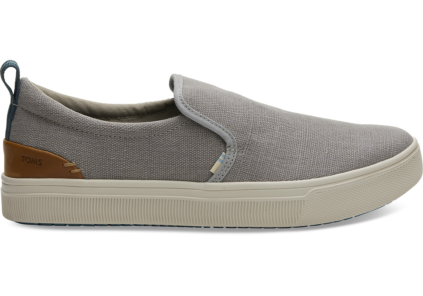 Toms TRVL LITE Heritage Canvas - Mens Slip Ons - Grey - NZ - 631295QSL